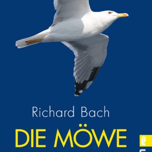 Buchcover von 'Die Möwe Jonathan' von Richard Bach, mit einer fliegenden Möwe auf blauem Hintergrund, veröffentlicht von Ullstein.